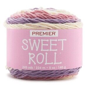 Premier Yarns Sweet Roll Yarn Birthday Cake Pop Medium #4 245 Yards 100% Acrylic